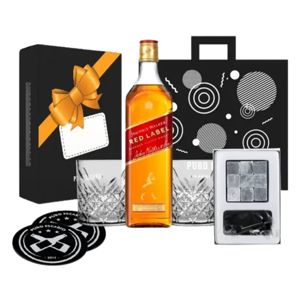 BOX RED LABEL + HIELOS METALICOS Y MEDIDOR